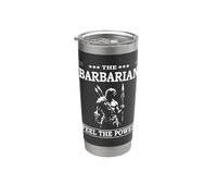 El Bárbaro Feel the Power - Juego de rol épico Vaso térmico de acero inoxidable de doble pared