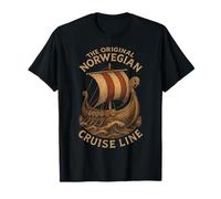El Barco Vikingo Original de Norwegian Cruise Line Funny Norse Camiseta