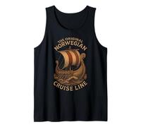 El Barco Vikingo Original de Norwegian Cruise Line Funny Norse Camiseta sin Mangas