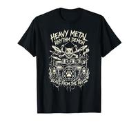 El Baterista de Heavy Metal Rhythm Demon Cat Beats from The Abyss Camiseta