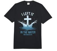 El Bautismo Cristiano lo dejé en el Agua Mateo 28:19 Cruz Comfort Colors Adult Heavyweight T-Shirt