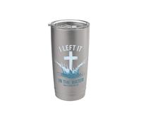 El bautismo cristiano lo dejé en el agua Mateo 28:19 Cruz Vaso térmico de acero inoxidable de doble pared