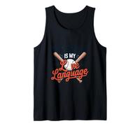 El béisbol es mi Amor Idioma Fan Player Entrenador Amante de los Deportes Camiseta sin Mangas