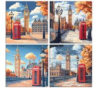El Big Ben de Londres 5D Kits de Pintura de Diamantes 25x25cm G-517