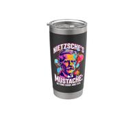 El bigote de Nietzsche más allá del bien y el mal Vaso térmico de acero inoxidable de doble pared