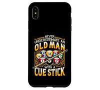 El Billar Nunca subestima a un Anciano con un Palo de Taco Carcasa para iPhone XS MAX