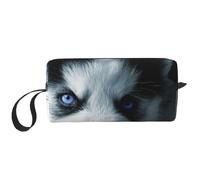 El Bolso del Maquillaje, recibe el Organizador portátil de la Bolsa del Maquillaje del Bolso del artículo de tocador del Bolso cosmético del Viaje del Bolso,Cachorro Husky