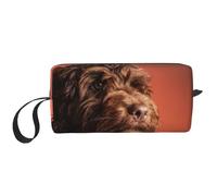 El Bolso del Maquillaje, recibe el Organizador portátil de la Bolsa del Maquillaje del Bolso del artículo de tocador del Bolso cosmético del Viaje del Bolso,Adorable Perro cacatúa