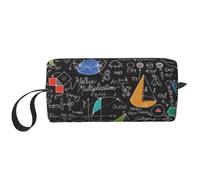 El Bolso del Maquillaje, recibe el Organizador portátil de la Bolsa del Maquillaje del Bolso del artículo de tocador del Bolso cosmético del Viaje del Bolso,Las matemáticas cuentan con el Negro