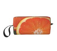 El Bolso del Maquillaje, recibe el Organizador portátil de la Bolsa del Maquillaje del Bolso del artículo de tocador del Bolso cosmético del Viaje del Bolso,Fruta cítrica