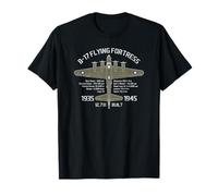 El Bombardero B-17 Flying Fortress Segunda Guerra Mundial con especificaciones Camiseta