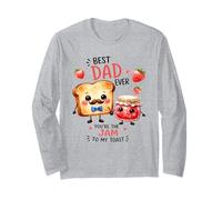 El Bonito diseño de Best Dad Ever Jam to My Toast Manga Larga