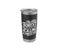 El bosque llama a la aventura Amante de la naturaleza Vaso térmico de acero inoxidable de doble pared