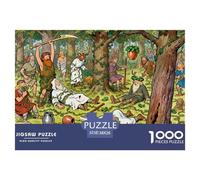 El Bosque Sagrado del Roble druida Puzzle De Madera Impermeable DIY Puzzles De 1000 Piezas Regalos para Adultos Desafiante Y Estimulante Rompecabezas Juegos Desafiantes