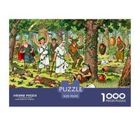El Bosque Sagrado del Roble druida Puzzle De Madera Impermeable Puzzles De 1000 Piezas para Adultos Colorido Rompecabezas para Decoración del Hogar