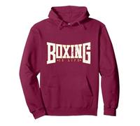 El Boxeo es Vida Sudadera con Capucha, Unisex para Adultos, Granate, L