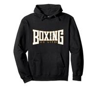El Boxeo es Vida Sudadera con Capucha, Unisex para Adultos, Negro, L