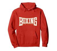 El Boxeo es Vida Sudadera con Capucha, Unisex para Adultos, Rojo, M