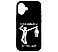 El brazo largo de la ley divertido policía mordaza Carcasa para iPhone 16