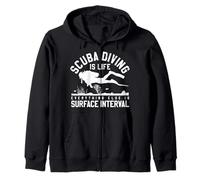 El Buceo es la Vida Todo lo demás es intervalo de Superficie Sudadera con Capucha