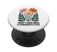 El buen estado de ánimo de hoy es patrocinado por Jesús Groovy Christian PopSockets PopGrip Adhesivo