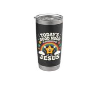 El buen estado de ánimo de hoy está patrocinado por la fe cristiana de Jesús Vaso térmico de acero inoxidable de doble pared