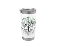 El Buen Karma Crece Profundo Naturaleza Alma Arte Espiritual Vaso térmico de acero inoxidable de doble pared