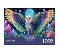 El búho del Granero extendiendo Sus alas bajo el Cielo Estrellado Puzzle 1000 Piezas Adultos - Rompecabezas, Regalo, Juego Familiar, Decoración del Hogar 38x26cm/1000pcs