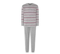 El Búho Nocturno Pijama Hombre Largo Otoño - Punto 100% Algodón o Mezcla - Conjunto Pantalón Manga Larga Rayas Ropa Dormir Verano Entretiempo Tallas Grandes, 85% Alg., 15% Vis., Gris 5576, 3XL