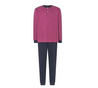 El Búho Nocturno Pijama Hombre Largo Premium Made in Portugal - Punto Grueso 100% Algodón Invierno o Mezcla Entretiempo Otoño - Conjunto Manga Larga Ropa Dormir Caballero, 100% Algodón, Rojo 5100, XL