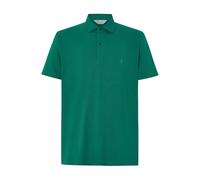 El Búho Nocturno Polo Hombre Manga Corta Algodón 100% Piqué Liso - Cuello Italiano Spread Firme Elegante - Regular Fit Holgado Largo - Deporte Casual Vestir Tallas Grandes S-5XL - Verde 0106, 4XL