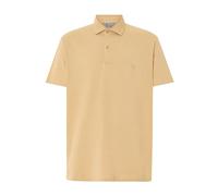 El Búho Nocturno Polo Hombre Manga Corta Algodón 100% Piqué Liso - Cuello Italiano Spread Firme Elegante - Regular Fit Holgado Largo - Deporte Casual Vestir Tallas Grandes S-5XL - Beige 0109, 5XL