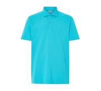 El Búho Nocturno Polo Hombre Manga Corta Algodón 100% Piqué Liso - Cuello Italiano Spread Firme Elegante - Regular Fit Holgado Largo - Deporte Casual Vestir Tallas Grandes S-5XL - Azul 0104, 4XL