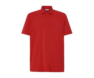 El Búho Nocturno Polo Hombre Manga Corta Algodón 100% Piqué Liso - Cuello Italiano Spread Firme Elegante - Regular Fit Holgado Largo - Deporte Casual Vestir Tallas Grandes S-5XL - Rojo 0107, 4XL