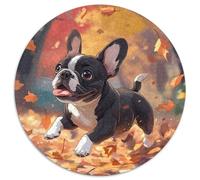 El Bulldog francés 1000p Rompecabezas Redondo Adultos-Niños HaustiEn cambiond Circular Puzzle Niños: Infantil Imposible 3D CKunstón Juego Familiar 1000pcs (67.5x67.5cm)