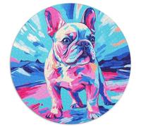 El Bulldog francés Rompecabezas Redondo 1000p Adultos-Niños HaustiEn cambiond Circular Puzzle Niños: Decoración Hogar Infantil Imposible 3D CKunstón 1000pcs (67.5x67.5cm)