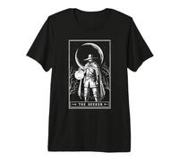 El Buscador Carta Tarot Oculto Fantasía Viajero Luna Camiseta Premium