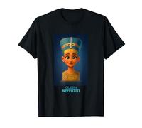 El Busto de la Reina egipcia Nefertiti Gráfico de Dibujos Animados Camiseta