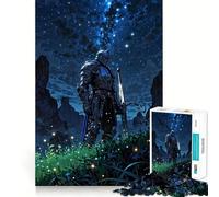 El Caballero Bajo Las Estrellas, Rompecabezas de 1000 Piezas para Adultos, Regalos para Fortalecer la Memoria, Tiempo Sereno, Calidad, Borde, Deseo de Santa Claus 50x75cm