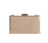 EL CABALLO Bolso de fiesta clutch para mujer Aria de rafia beige