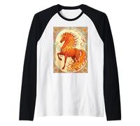 El Caballo de Fuego Camiseta Manga Raglan