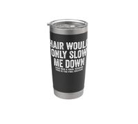 El cabello era una versión de prueba. Esta es la versión completa de humor calvo Vaso térmico de acero inoxidable de doble pared