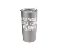 El cabello era una versión de prueba. Esta es la versión completa de humor calvo Vaso térmico de acero inoxidable de doble pared