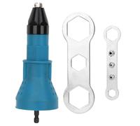 El cabezal de conversión de remachadora eléctrica convierte la mano neumática recargable en una herramienta de remachado en segundos con llave hexagonal y 4 boquillas de remache para remaches de