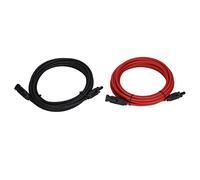 EL Cable DE EXTENSIÓN del Panel Solar Conecta EFICIENTEMENTE Equipos SOLARES 2PCS Negro Rojo Adecuado para Todos LOS ENTORNOS DE GENERACIÓN DE ENERGÍA Solar (5 m/16,4 Tartas)