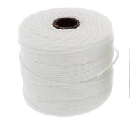 El cable de nylon Beadsmith S-Lon #18- Tex210 .5 mm de dimetro 3 capas Twisted & Bined 77 yardas- Color blanco- para encadenar el crochet de las