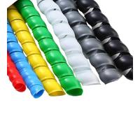 El Cable Envuelve el Tubo Protector, Funda Espiral for gestión de Cables 8-14 mm Multicolor for USB alimentación, Audio y vídeo(Black,ID 10mm 2 Meters)
