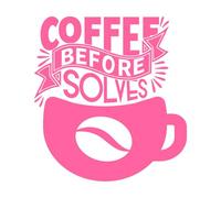El café antes lo resuelve todo, café dibujado a mano vintage con letras a mano Calcomanías de vinilo para murales y paredes 54.6x59.2cm Removible sin dejar pegamento Rosa