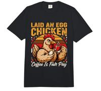 El café de Pollo con Huevo Puesto es un Humor Justo pagado Comfort Colors Adult Heavyweight T-Shirt