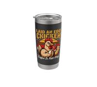 El café de pollo con huevo puesto es un humor justo pagado Vaso térmico de acero inoxidable de doble pared